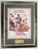 James Bond 007 'The Man With The Golden Gun' reproduction film poster signed by Roger Moore in