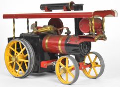 Mamod TE1 live steam showman's engine with single oscillating cylinder, worm and wheel steering,