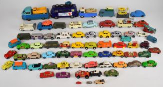 A collection of Corgi, Matchbox, Majorette, Tomica, Tonka and other Volkswagen VW Camper Van and