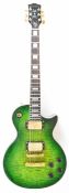 Bad Cat Instruments Custom Unicorn Les Paul style electric guitar in green burst finish with