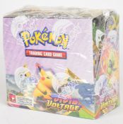 Pokémon TCG Sword & Shield 'Vivid Voltage' factory sealed booster box containing 36 packs of