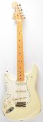 Fender Jimi Hendrix tribute Stratocaster in aged off-white finish with maple neck, black dot