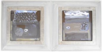 Christine L. McArthur RSW (Scottish born 1953) pair of acrylic abstract studies ‘Night Visions I’