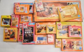 Eighteen Pedigree Sindy Super Home and similar playsets and accessories to include Stable/Garage,