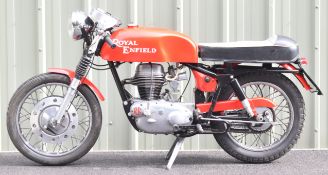 1965 Royal Enfield 250cc GT Continental, registration number FNB 790C, with V5c. Fully restored by