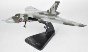 Bravo Delta Models 'Avro Vulcan-The Spirit of Great Britain' model jet with display stand signed