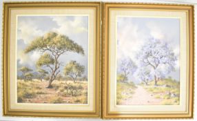Artist Reynold pair of South African interest pair of oils of canvas landscapes, both signed and