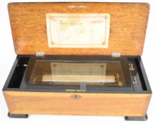 G. Baker-Troll late 19th or early 20th century Swiss 10 air musical box having 28cm nickel plated