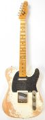Fender Telecaster Custom USA Heavy Relic electric guitar in distressed off white finish with maple