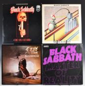 Five Black Sabbath / Ozzy Osbourne LPs comprising Black Sabbath Technical Ecstasy with coloured