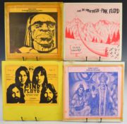 Four rare Pink Floyd bootleg LPs comprising OHM SUITE OHM WE'VE BLOWN (AHHAA!) THE KLONE, Omay