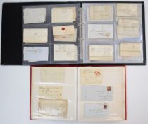 Collection of postal history in two albums from pre-stamp to Queen Elizabeth II, including various