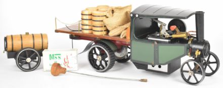 Mamod SW1 live steam wagon or lorry with reversing single oscillating cylinder and wooden flat bed