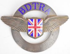 British Dirt Track Riders Association (Speedway) enamelled hallmarked silver armlet with Union
