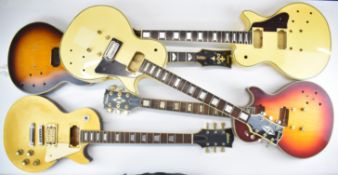 Five Japanese lawsuit era and similar period electric guitar bodies, all requiring restoration,