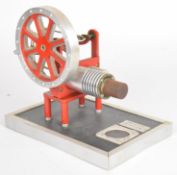 James Maiwald 08 aluminium hot air or Stirling cycle engine with finned cylinders, height 20.5cm