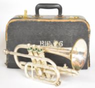 Boosey & Hawkes 'Imperial' silver plated cornet, serial no. LP 374391, in fitted case.