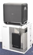 Sony SW5 wireless subwoofer speaker, 300w bass output, 27x40x42cm, in original box.