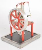 James Maiwald V-4 aluminium hot air or Stirling cycle engine with hexagonal finned cylinder and