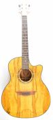 Dean Espalt electro-acoustic guitar in natural wood finish with rosewood fretboard, pearlescent