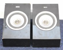 KEF R50 Dolby Atmos upfiring speakers in black gloss finish, length 26cm.