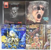 Thirty eight Heavy Rock / Hard Rock / Heavy Metal LP including two Iron Maiden, Uriah Heep, six