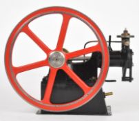 Ernst Plank model horizontal gas engine with bevel gear driven side shaft moving a single rocking