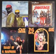 Seven Black Sabbath / Ozzy Osbourne LPs comprising Ozzy Osbourne Talk of the Devil and Diary of a