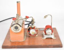 Jensen style 70G live steam stationary engine, the electric fired boiler having whistle and safety