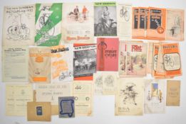 1920s and 1930s vintage bicycle brochures to include Hercules, 1932 Sunbeam, Royal Enfield, New