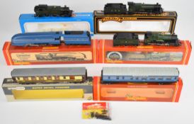 Five Hornby, Mainline, Airfix and Wrenn 00 gauge model railway locomotives to include Coronation LMS