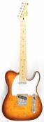 Shengze Instruments Telecaster style electric guitar in walnut finish with maple neck, black inlays,