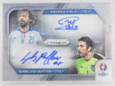 Panini Prizm Euro 2016 Andrea Pirlo and Gianluigi Buffon dual autograph/signature football trading