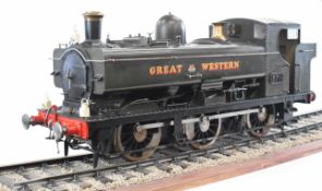 5 inch gauge Pansy 0-6-0 GWR pannier tank live steam locomotive. The copper boiler having 0-150psi