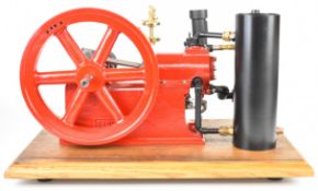 Exhibition quality ½ size model of a Gardner O hit and miss gas engine, driving a 23cm spoked