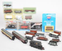 Twenty three Dapol, Peco and similar N gauge model railway items comprising BR tank locomotive and
