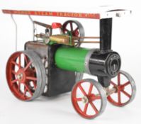 Mamod TE1A live steam traction engine with lever reverser, whistle with pull chain and solid fuel