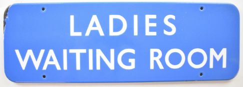 British Railways Scottish Region vintage Ladies Waiting Room station door sign, 15.5 x 46cm