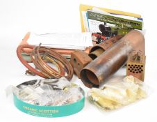 Live steam locomotive and traction engine parts and drawings to include 2 1/2 inch gauge Stirling