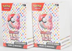 Two Pokémon Scarlet & Violet 151 sealed Booster Bundle boxes, each containing six booster packs,