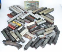 A collection of vintage Marklin 00/H0 gauge model railway locomotives, passenger carriages and goods