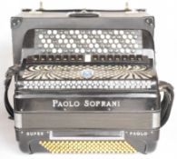 Paolo Soprani 'Super Paolo' chromatic button accordion with 87 treble and 120 bass buttons, in