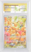 Pokémon 'Eevee' Twilight Masquerade Illustration Rare 188/167, 2024, Ace Grading 10, Gem MT,