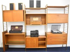 Staples Ladderax retro mid century modern furniture comprising four free standing 200cm ladders,