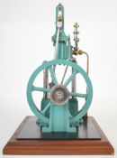 Stuart James Coombes single cylinder live steam engine with 18cm spoked flywheel and working