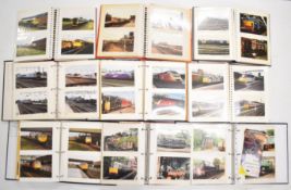 Twenty albums of railway photographs, circa 1995-2008, some preserved but many mainline photographs,