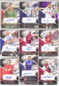 Seventy-six Topps Premier Gold 2014 football trading cards comprising autographed and memorabilia
