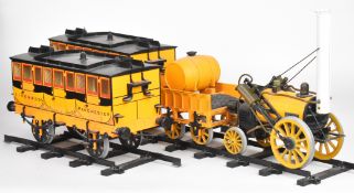 Hornby 3½ inch gauge Stephenson's Rocket gas fired live steam locomotive and tender, together with