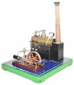 Bing live steam engine with water level glass, whistle, manometer or pressure gauge and faux brick
