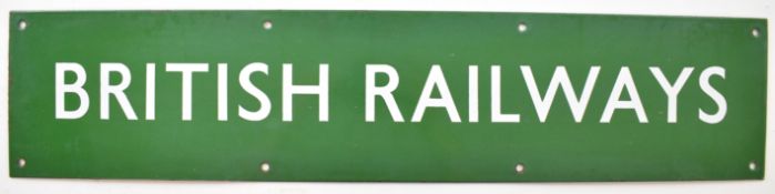 British Railways Southern Region vintage enamel British Railways station poster board top sign, 15 x